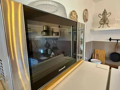 Küche/Küchenzeile in der Unterkunft Schwebebahn View Apartment