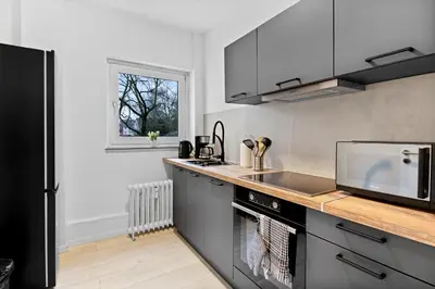 Küche/Küchenzeile in der Unterkunft Lünen Living Apartment #12