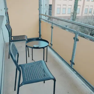 Ein Balkon oder eine Terrasse in der Unterkunft Monteurwohnung Ferienwohnung Business Appartement Mettmann 1 OG