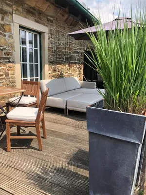Ein Patio oder anderer Außenbereich in der Unterkunft Die Landhaus Suite im Landhaus im Park