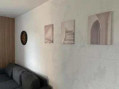 Ein Sitzbereich in der Unterkunft Modernes Apartment - Top-Lage