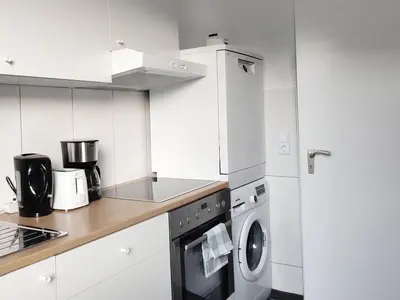 Küche/Küchenzeile in der Unterkunft Gleaming Apartment in Mettmann