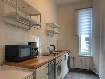 Küche/Küchenzeile in der Unterkunft Ring-Apartments Gelsenkirchen, Zentrum