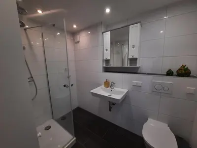 Ein Badezimmer in der Unterkunft Sonnenblick-FeWo am Innenstadtrand von Schwerte