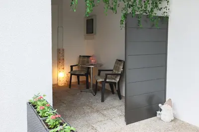 Ein Patio oder anderer Außenbereich in der Unterkunft DERKO Apart