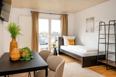 Ein Bett oder Betten in einem Zimmer der Unterkunft Gemütliche 2 Zimmerwohnung für 4 Personen