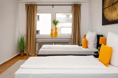 Ein Bett oder Betten in einem Zimmer der Unterkunft Gemütliche 2 Zimmerwohnung für 4 Personen