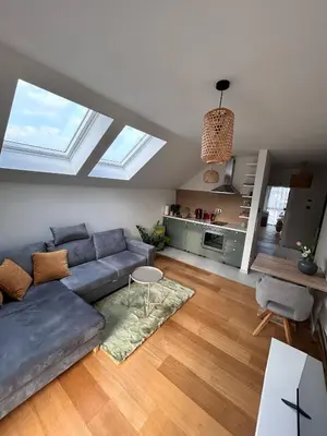 Grundriss der Unterkunft Apartment am See mit Dachterrasse