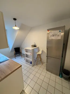 Küche/Küchenzeile in der Unterkunft Monteurzimmer Schölerpad
