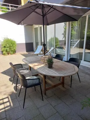 Ein Balkon oder eine Terrasse in der Unterkunft Im Herzen Halterns
