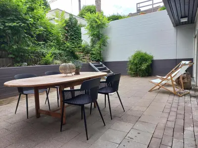 Ein Patio oder anderer Außenbereich in der Unterkunft Im Herzen Halterns