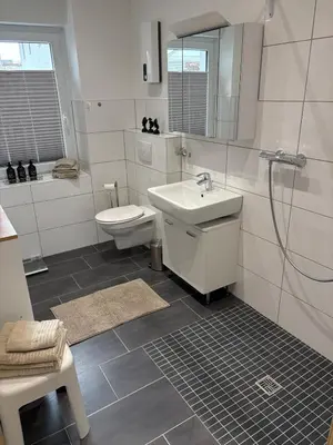 Ein Badezimmer in der Unterkunft Kleines Zebra