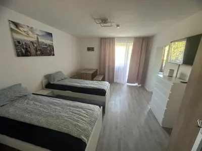 Ein Bett oder Betten in einem Zimmer der Unterkunft Apartment with Balcony in Dortmund