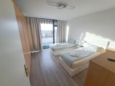 Ein Bett oder Betten in einem Zimmer der Unterkunft Apartment with Balcony in Mülheim an der Ruhr
