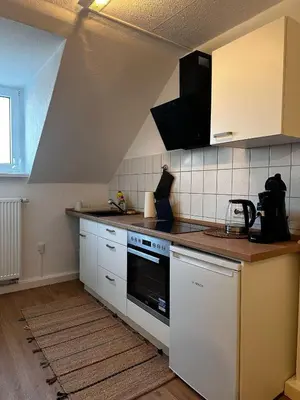 Küche/Küchenzeile in der Unterkunft Glück Auf Appartement 35