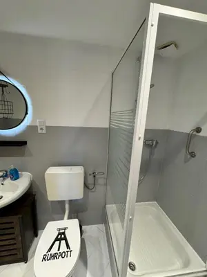 Ein Badezimmer in der Unterkunft Niederrhein Kaue