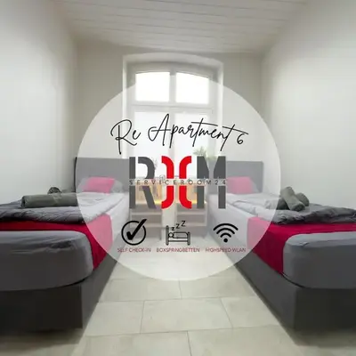 Serviceroom24 - Apartment 6 in Recklinghausen Hoch WLAN - Smart-TV - 24-7 Check-in und Küche