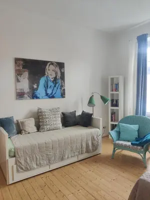 Ein Sitzbereich in der Unterkunft LöwenTAL Wohnen an der Ruhr
