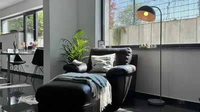 Ein Sitzbereich in der Unterkunft Wohnung Nähe TU Dortmund