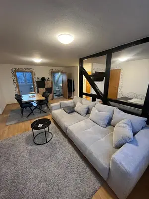 Ein Sitzbereich in der Unterkunft City-Loft am Rathaus Essen