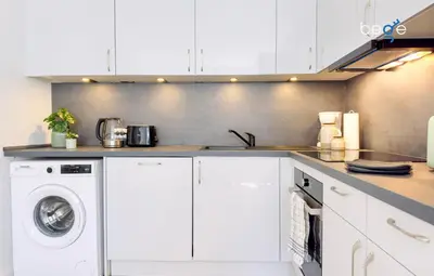 Küche/Küchenzeile in der Unterkunft BEGE APARTMENTS BizConnect
