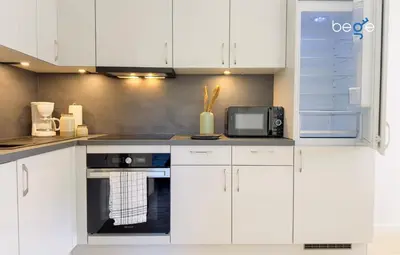 Küche/Küchenzeile in der Unterkunft BEGE APARTMENTS BizConnect