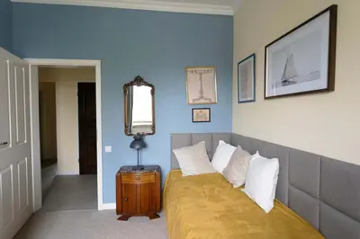 Ein Bett oder Betten in einem Zimmer der Unterkunft Big Premium Apartment with Rhine View, totally new