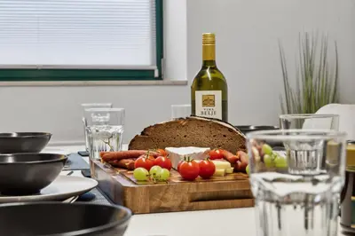 Essen in der Ferienwohnung oder in der Nähe