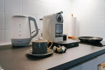 Küche/Küchenzeile in der Unterkunft Rooftop-Apartment zentral gelegen in Düsseldorf