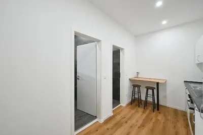 Küche/Küchenzeile in der Unterkunft BetonTraum Apartments