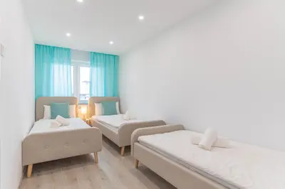 Ein Bett oder Betten in einem Zimmer der Unterkunft Apartment Mettmann