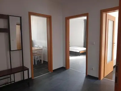 Ein Bett oder Betten in einem Zimmer der Unterkunft Ferienwohnung