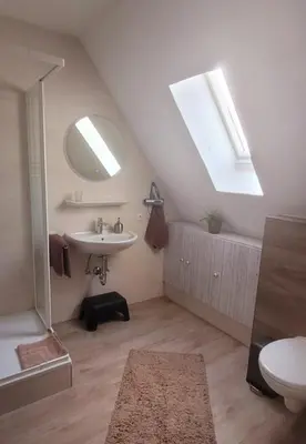 Ein Badezimmer in der Unterkunft Ferienwohnung Ebel