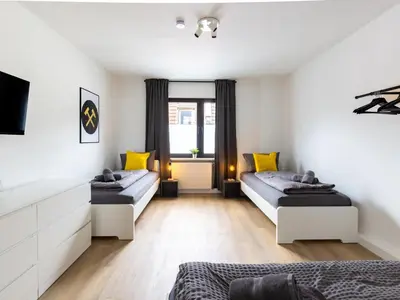 Ein Sitzbereich in der Unterkunft Nice Apartment Bochum