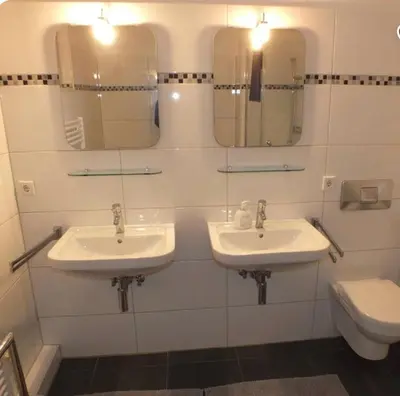 Ein Badezimmer in der Unterkunft Herdecke, Zuhause mit Aussicht