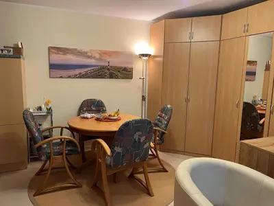 Ein Sitzbereich in der Unterkunft Lovely Souterrain Apartment
