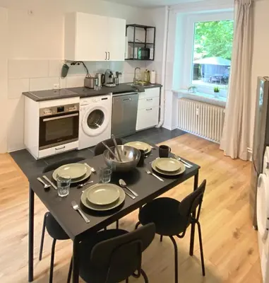 Küche/Küchenzeile in der Unterkunft Gemütliches Apartment Hagen