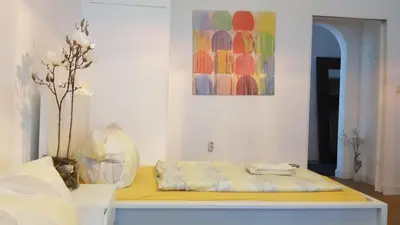 Ein Bett oder Betten in einem Zimmer der Unterkunft Apart Hannover Hemmingen