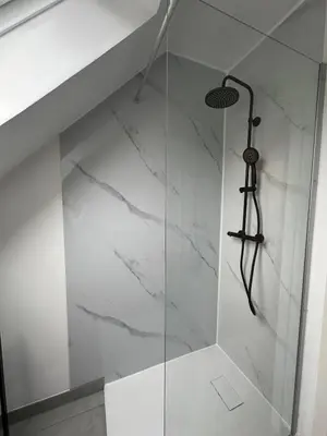 Ein Badezimmer in der Unterkunft Moderne Ferienwohnung