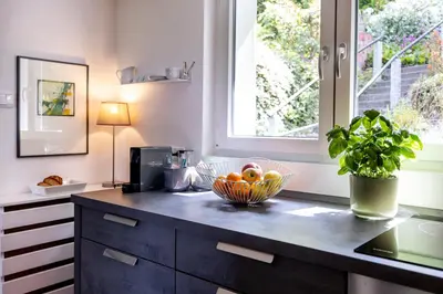 Küche/Küchenzeile in der Unterkunft Wohnung im Grünen cottage33