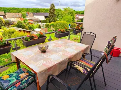Ein Balkon oder eine Terrasse in der Unterkunft Marlerei
