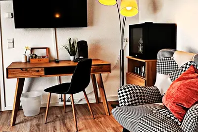 TV/Unterhaltungsangebot in der Unterkunft Neues Ruhrtal Apartment 4 mit Balkon