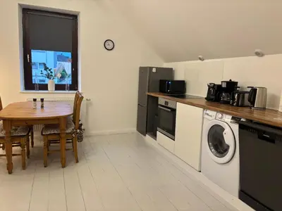 Küche/Küchenzeile in der Unterkunft Gemütliche Ferienwohnung mit eigenem Eingang am Speldorfer Wald