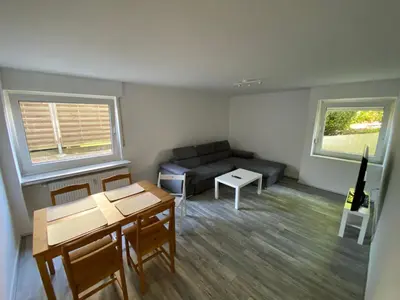 Ein Sitzbereich in der Unterkunft Work and Sleep Dortmund 5 bis 6 Pers Voll ausgestattet und frisch renoviert D5