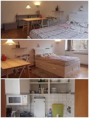 Küche/Küchenzeile in der Unterkunft Single Apartment in schöner Lage Gerresheim