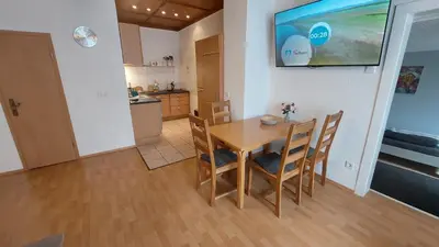 Küche/Küchenzeile in der Unterkunft Ferienwohnung Monteurwohnung