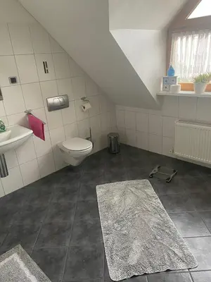 Ein Badezimmer in der Unterkunft Zentral im Grünen