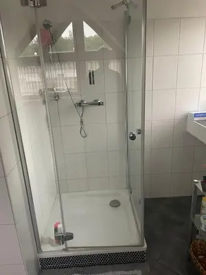 Ein Badezimmer in der Unterkunft Zentral im Grünen