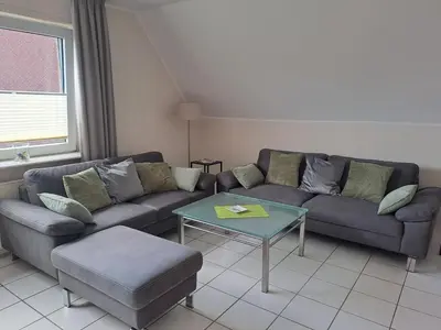 Ein Sitzbereich in der Unterkunft FeWo21 Ferienwohnung im schönen Münsterland