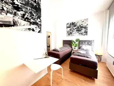 Ein Sitzbereich in der Unterkunft Zentrales Apartment mit Küche und Wlan, Nähe Essen Messe und Hbf